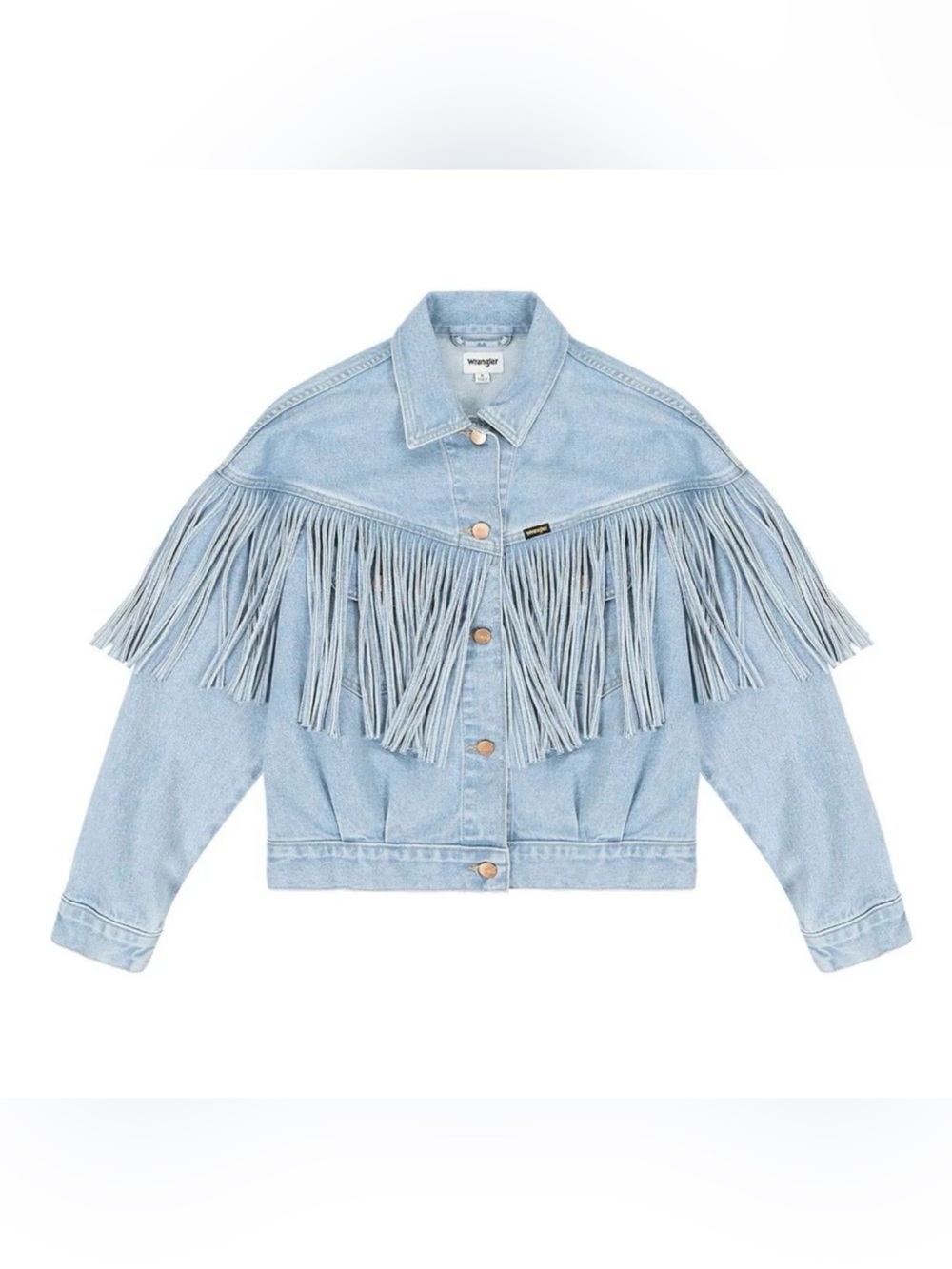 ISO Wrangler Fringe Denim Jacket